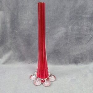 Ruby Red Glass Bud Vase
